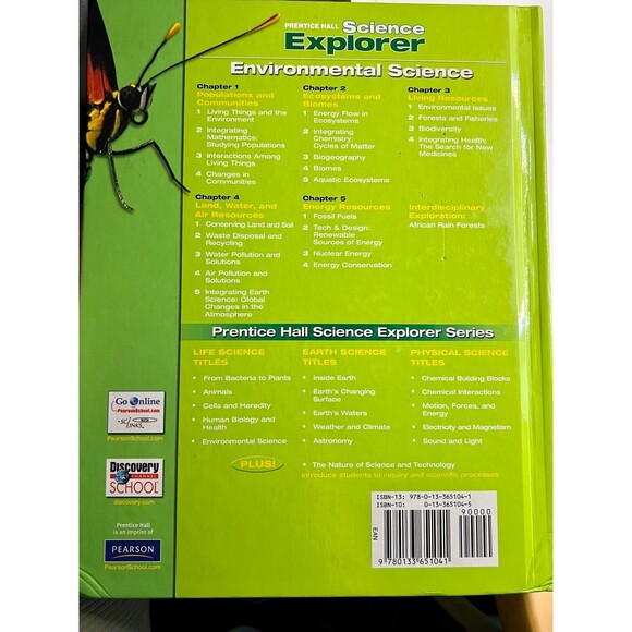 Prentice Hall SCIENCE EXPLORER Environmental Science Textbook (Bx X) - Picture 2 of 6